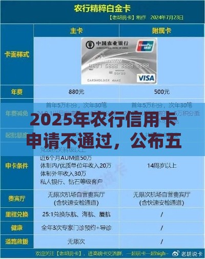 2025年农行信用卡申请不通过，公布五个最新18岁贷款平台