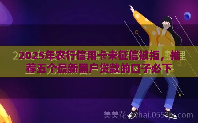 2025年农行信用卡未征信被拒，推荐五个最新黑户贷款的口子必下