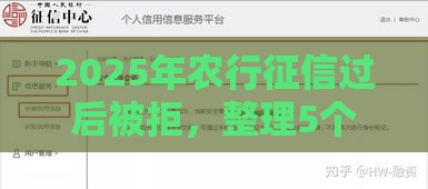 2025年农行征信过后被拒，整理5个最新怎么举报贷款平台