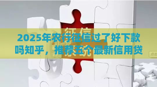 2025年农行征信过了好下款吗知乎，推荐五个最新信用贷款平台