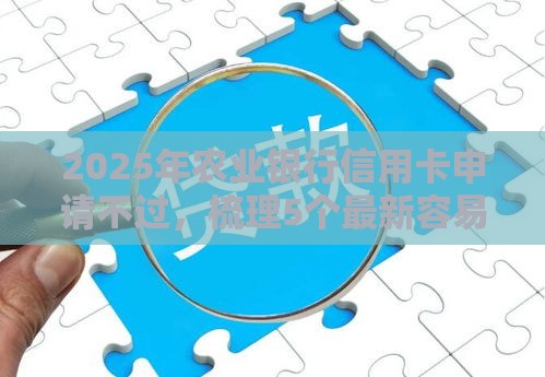 2025年农业银行信用卡申请不过，梳理5个最新容易下款的借款平台2025