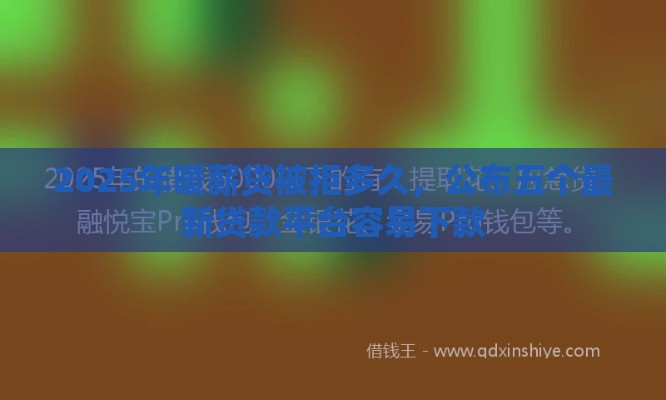 2025年暖薪贷被拒多久，公布五个最新贷款平台容易下款