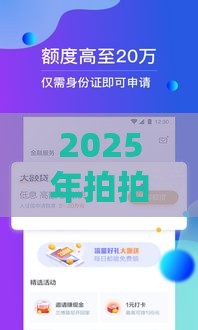 2025年拍拍贷哪个通道好下款，试试这5个最新16岁可以贷款的平台