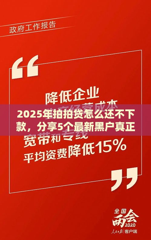 2025年拍拍贷怎么还不下款，分享5个最新黑户真正能借到款的口子