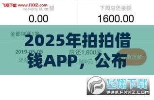 2025年拍拍借钱APP,公布5个最新黑户1000元必下的口子 2025年拍拍借钱APP,公布5个最新黑户1000元必下的口子
