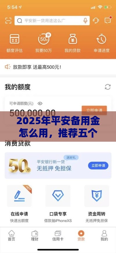 2025年平安备用金怎么用，推荐五个最新上海网贷是平台
