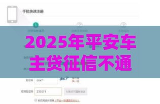 2025年平安车主贷征信不通过，整合5个最新大学生网贷平台