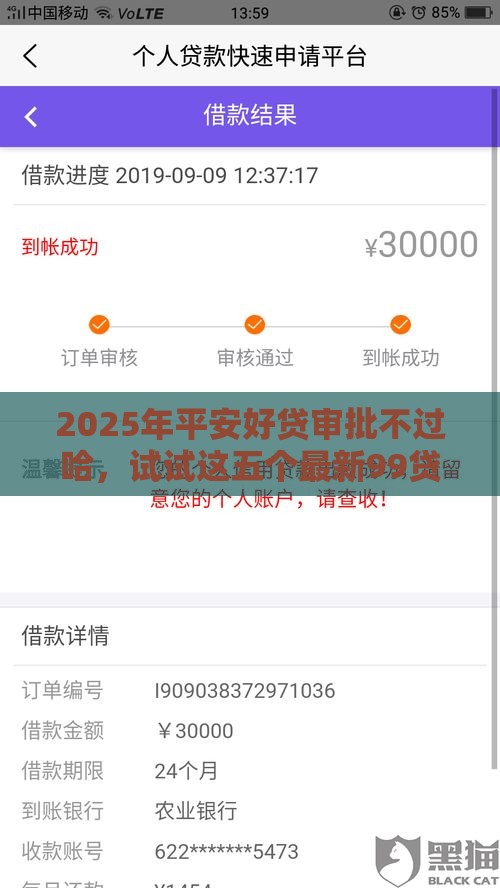 2025年平安好贷审批不过哈,试试这五个最新99贷款平台 2025年平安好贷审批不过哈,试试这五个最新99贷款平台