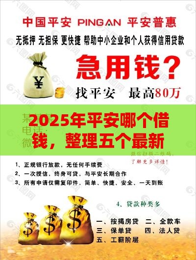 2025年平安哪个借钱，整理五个最新网贷口子