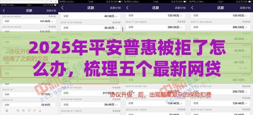 2025年平安普惠被拒了怎么办，梳理五个最新网贷最好下款的平台