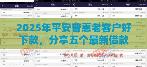 2025年平安普惠老客户好下款，分享五个最新借款平台可以贷款20万