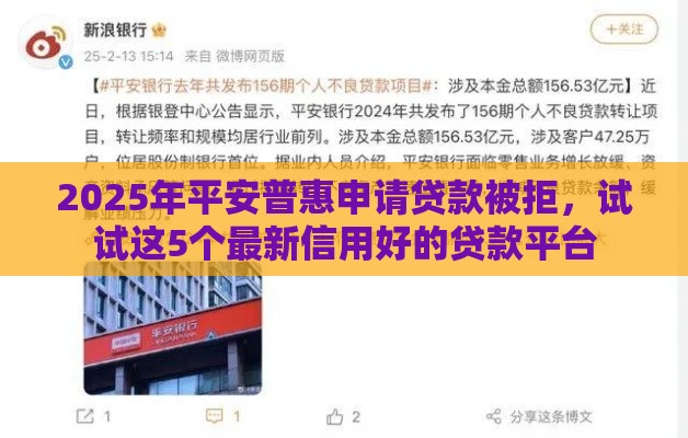 2025年平安普惠申请贷款被拒，试试这5个最新信用好的贷款平台