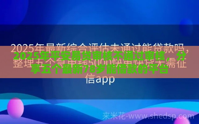 2025年平安易贷审核不通过审核，分享五个最新78岁能借款的平台