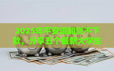 2025年平安追加贷不下款，分享五个最新大学生能贷款的平台