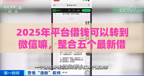 2025年平台借钱可以转到微信嘛，整合五个最新借钱平台的利率低
