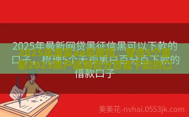 2025年浦发ae总被拒，整合5个最新2025黑户逾期百分百能下款的口子