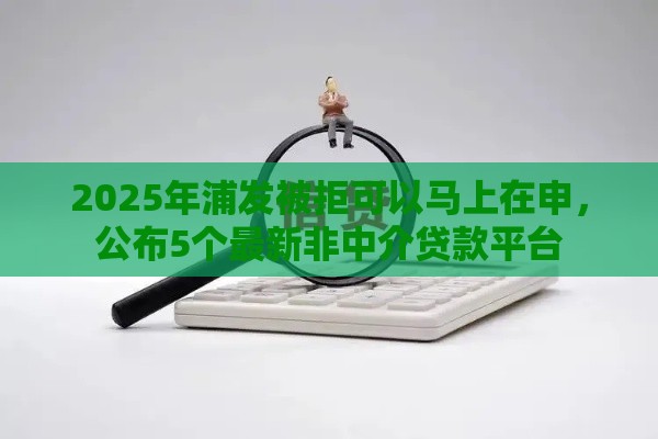 2025年浦发被拒可以马上在申，公布5个最新非中介贷款平台