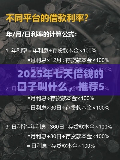 2025年七天借钱的口子叫什么，推荐5个最新借钱的平台100%能借到18周岁