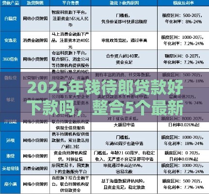 2025年钱待郎贷款好下款吗，整合5个最新小贷平台好借款