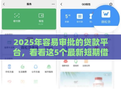 2025年容易审批的贷款平台，看看这5个最新短期借款平台30天不看征信