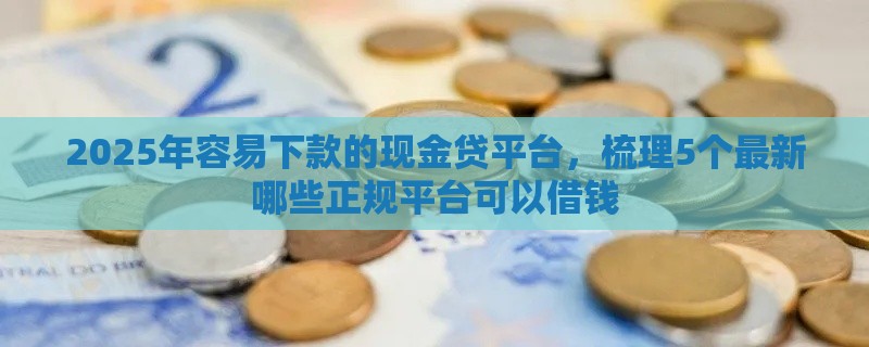 2025年容易下款的现金贷平台，梳理5个最新哪些正规平台可以借钱