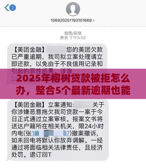 2025年榕树贷款被拒怎么办，整合5个最新逾期也能贷款的平台