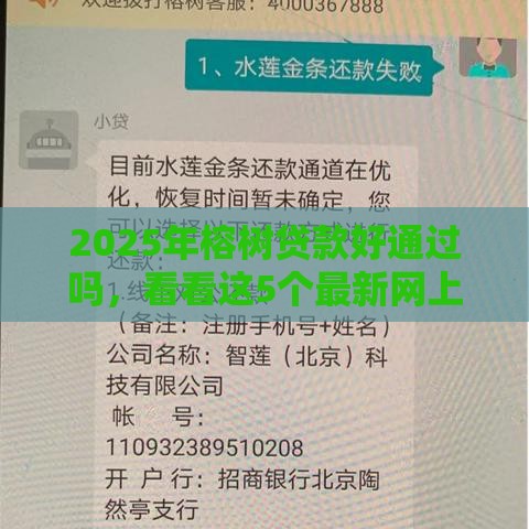 2025年榕树贷款好通过吗，看看这5个最新网上贷款都平台