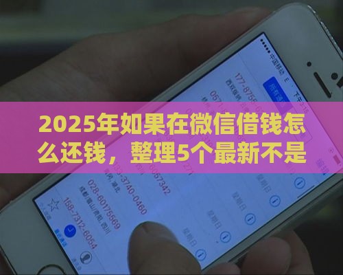 2025年如果在微信借钱怎么还钱，整理5个最新不是中介的贷款平台