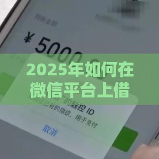 2025年如何在微信平台上借钱呢，整合五个最新最好贷款的平台