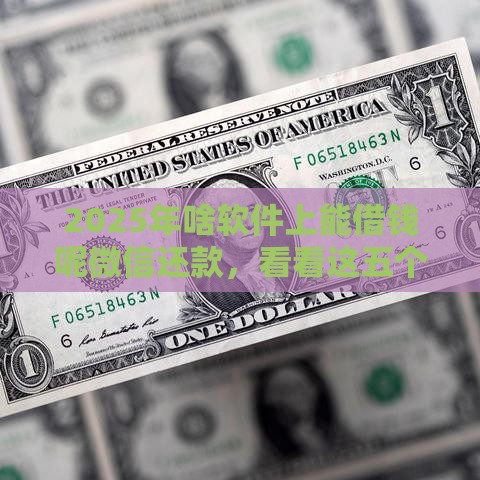 2025年啥软件上能借钱呢微信还款，看看这五个最新16岁借钱平台