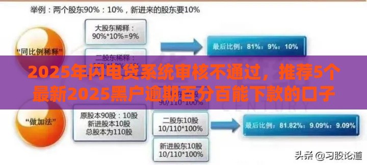 2025年闪电贷系统审核不通过，推荐5个最新2025黑户逾期百分百能下款的口子