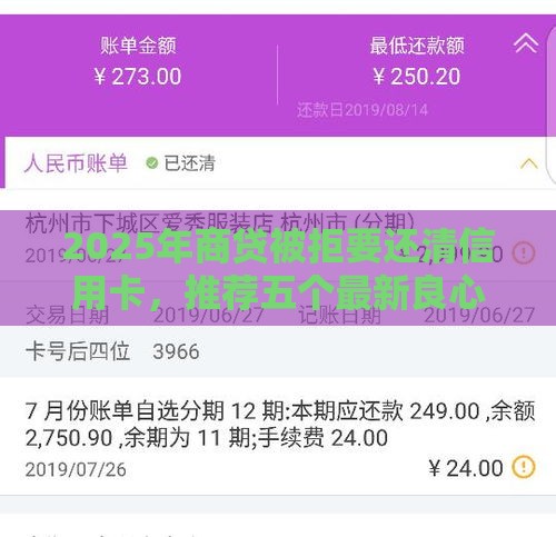 2025年商贷被拒要还清信用卡,推荐五个最新良心网贷平台 2025年商贷被拒要还清信用卡,推荐五个最新良心网贷平台