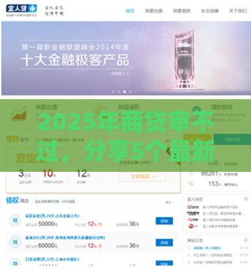2025年商贷审不过，分享5个最新网上借钱的平台
