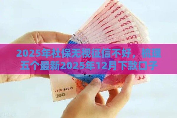 2025年社保无视征信不好，梳理五个最新2025年12月下款口子