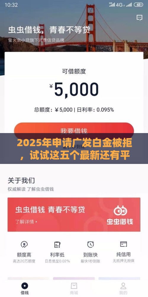 2025年申请广发白金被拒，试试这五个最新还有平台可以借钱