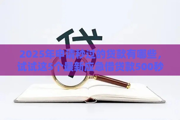 2025年申请秒过的贷款有哪些，试试这5个最新应急借贷款500秒下平台