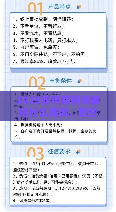 2025年申请网贷被拒什么原因，整合5个最新好口子
