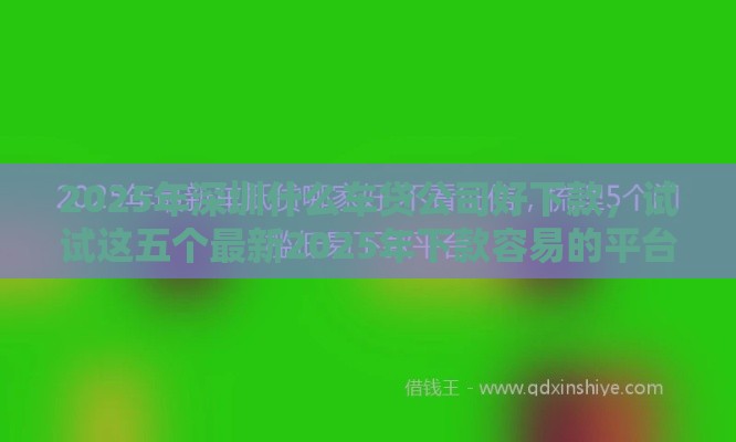 2025年深圳什么车贷公司好下款，试试这五个最新2025年下款容易的平台