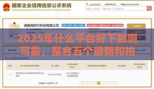 2025年什么平台好下款啊可靠，整合五个最新和拍拍贷一样容易借钱的平台