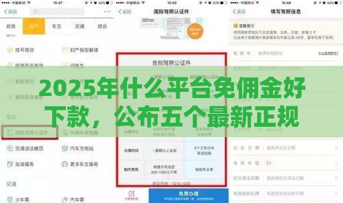 2025年什么平台免佣金好下款，公布五个最新正规网上贷款平台