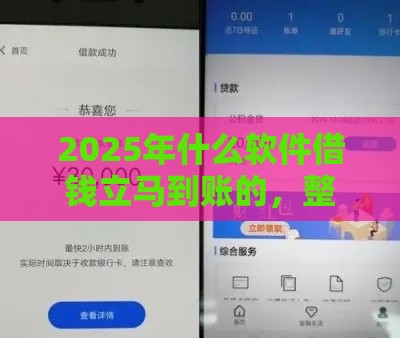 2025年什么软件借钱立马到账的，整合五个最新360借钱平台