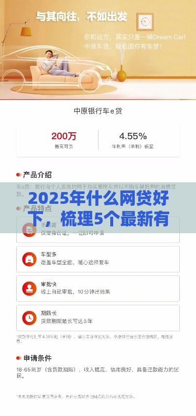2025年什么网贷好下，梳理5个最新有车贷款平台
