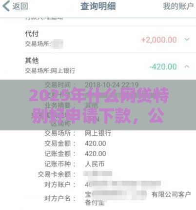 2025年什么网贷特别好申请下款，公布五个最新不用征信的网贷平台