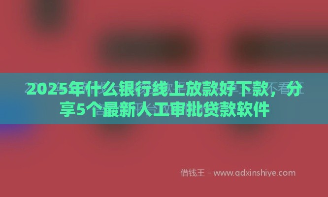 2025年什么银行线上放款好下款，分享5个最新人工审批贷款软件