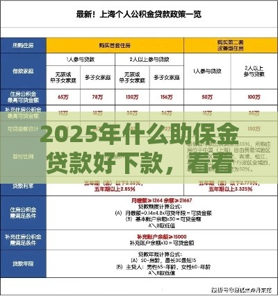 2025年什么助保金贷款好下款，看看这5个最新上海贷款平台