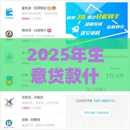 2025年生意贷款什么平台好下款，分享5个最新最新黑口子秒过的