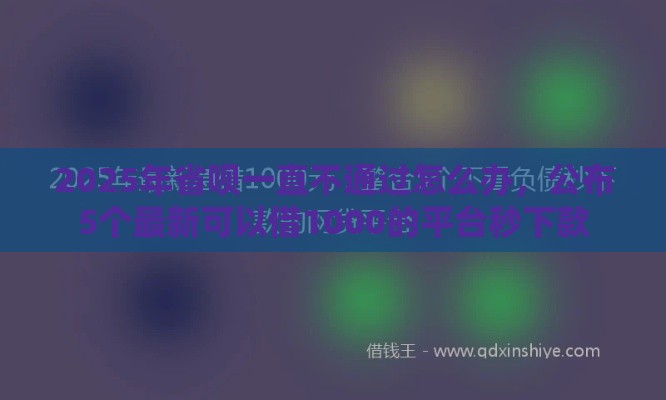 2025年省呗一直不通过怎么办，公布5个最新可以借1000的平台秒下款