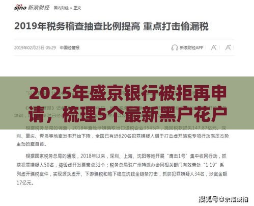 2025年盛京银行被拒再申请，梳理5个最新黑户花户下款的口子2025