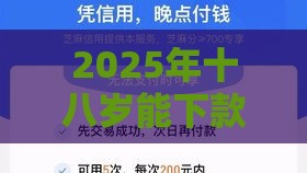 2025年十八岁能下款的口子，推荐五个最新平台借钱容易通过