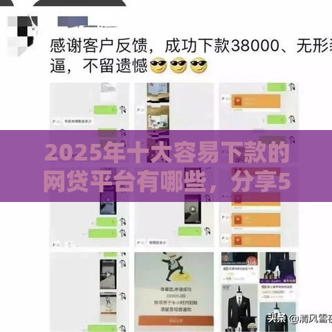 2025年十大容易下款的网贷平台有哪些，分享5个最新黑户借款必下口子